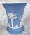 Vintage 1975 Wedgwood Blue Jasperware Small Flared Bud Vase - "Venus & Cupid" For Sale - Image 12 of 13