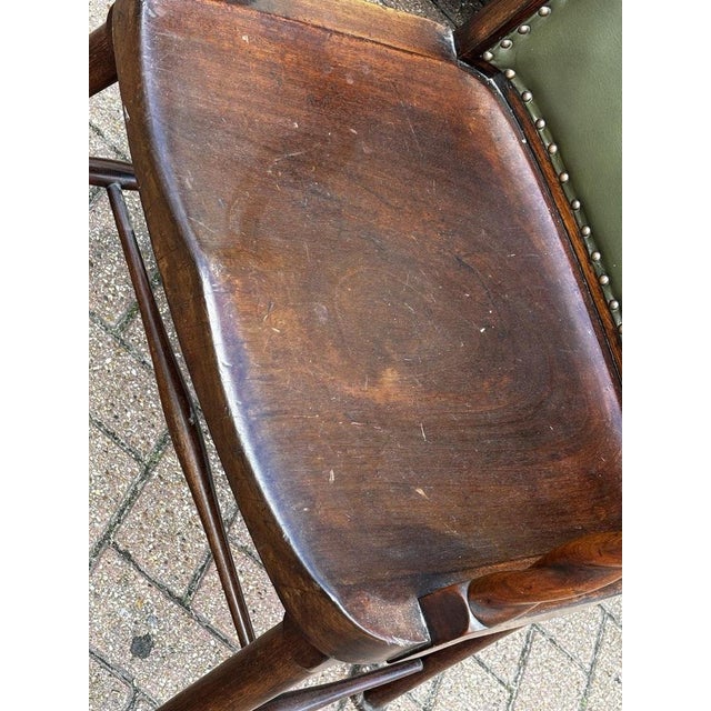 Black Victorian Mahogany Porters Hall Chair For Sale - Image 8 of 10