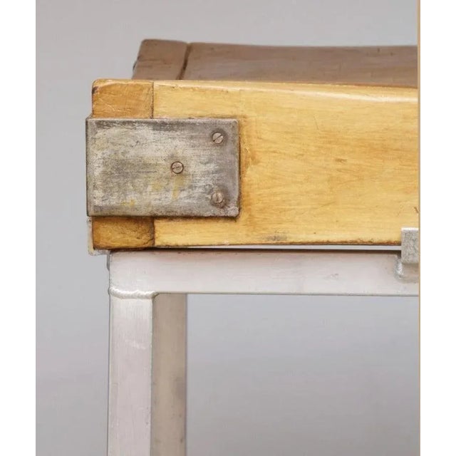 Large Butcher's Chopping Block Table on Stand From England For Sale - Image 9 of 13