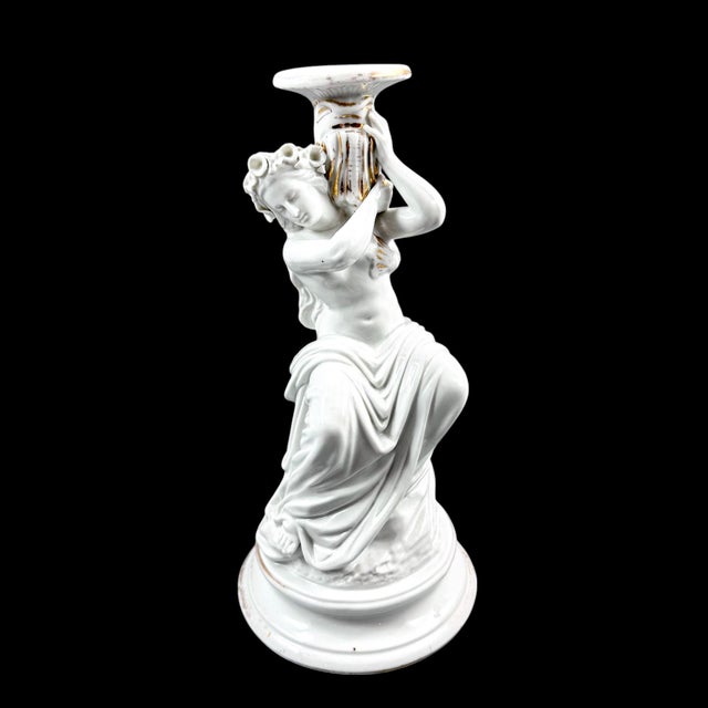 Victorian Porcelain Figural Candlesticks, Set of 2 For Sale - Image 10 of 18