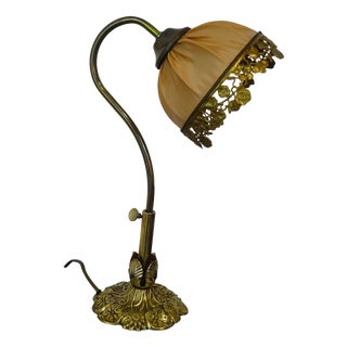 Vintage Bronze Swan-Neck Lamp from Le Dauphin, 1976 For Sale