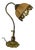 Vintage Bronze Swan-Neck Lamp from Le Dauphin, 1976 For Sale