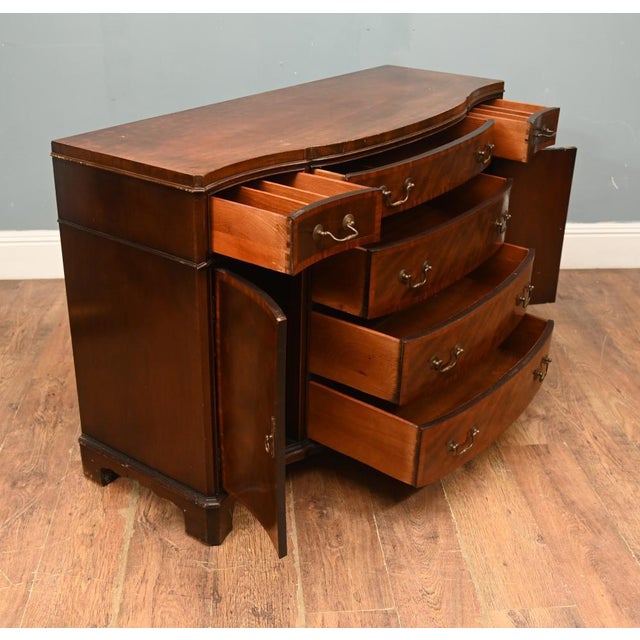 Metal Georgian Sideboard in Mahogany, 1920s For Sale - Image 7 of 9