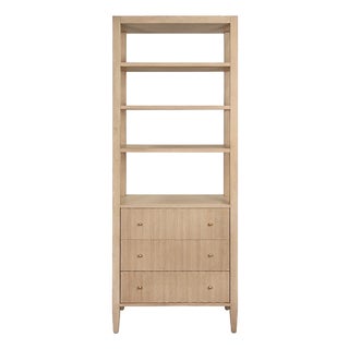 Matthew Izzo Home Coleman Three Drawer Cerused Oak Etagere For Sale