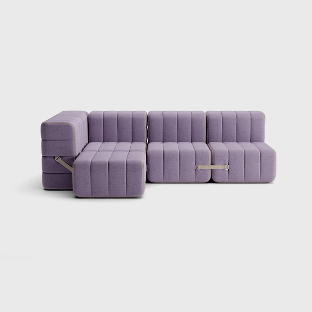 Not Yet Made - Made To Order Curt Modular Set - Flexible Small Corner Sofa - Dama - 0039 (Lilac) by Ambivalenz, Set of 9 For Sale - Image 5 of 5