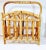 Bamboo Rattan Magazine Rack, Magazine Holder or Newspaper holder. Could even hold sewing or knitting supplies such as yarn...