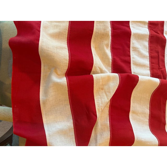Red Large WWII-era American Flag, 48-Star, 46w 68l (Approx 4' X 5.5') For Sale - Image 8 of 9