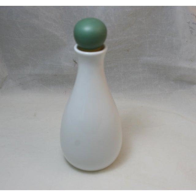 1980s 1980s Postmodern Memphis Olive Oil Jug Cruet White Stoneware Euro Style For Sale - Image 5 of 9