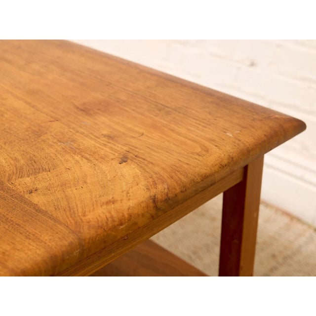 Vintage Two-Tier Wood Side Table For Sale - Image 9 of 12