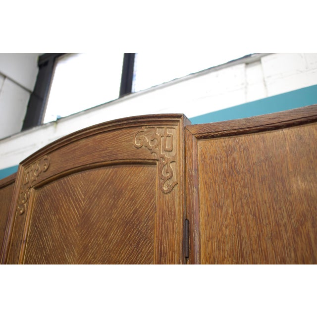 Vintage Art Deco Wardrobe in Limed Oak, 1930s For Sale - Image 6 of 11