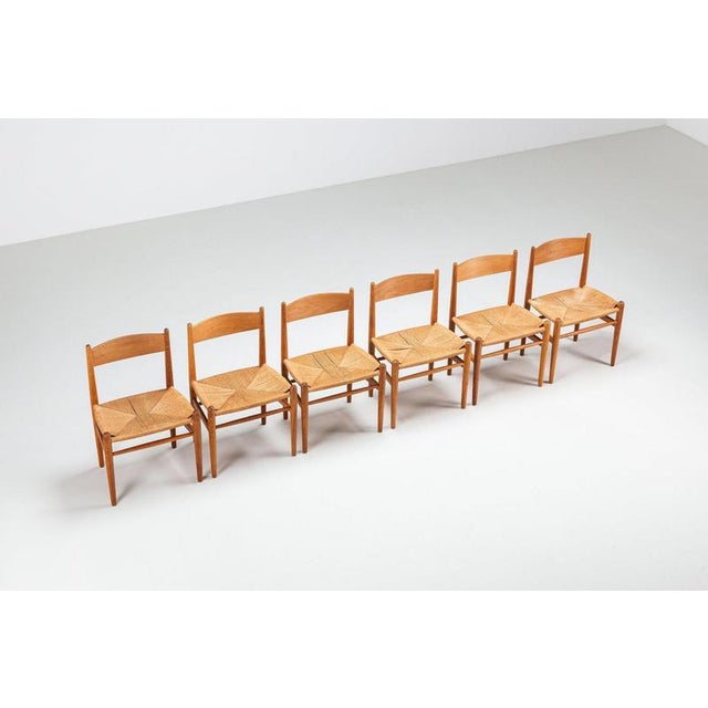 1970s Model CH36 Dining Chairs in Oak by Hans J. Wegner Carl Hansen & Son, Denmark, 1970, Set of 6 For Sale - Image 5 of 16