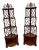 Pair of Hand Carved Fretwork Mahogany Corner Shelfs Bookcases Etageres For Sale