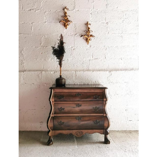 This set of two exotic, opulent Hollywood Regency-style wall appliques made of gilt metal was designed by Hans Kögl in the...