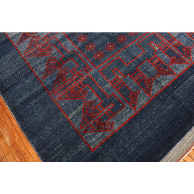 Oversize Contemporary Persian Blue Red Rug - 11'4" x 17'5" For Sale In New York - Image 6 of 12