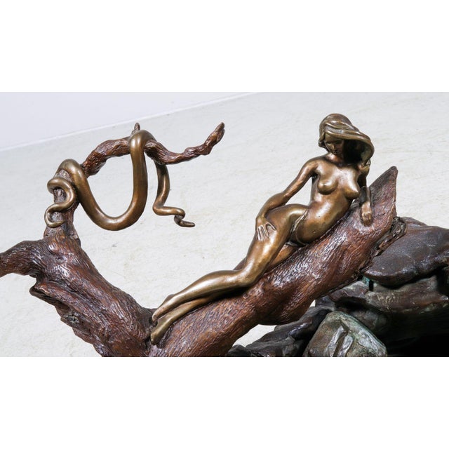 Kelly Farrell (20th - 21st c, American, PA Artist), Bronze Fountain "Eve", cast bronze with original patina, signed...