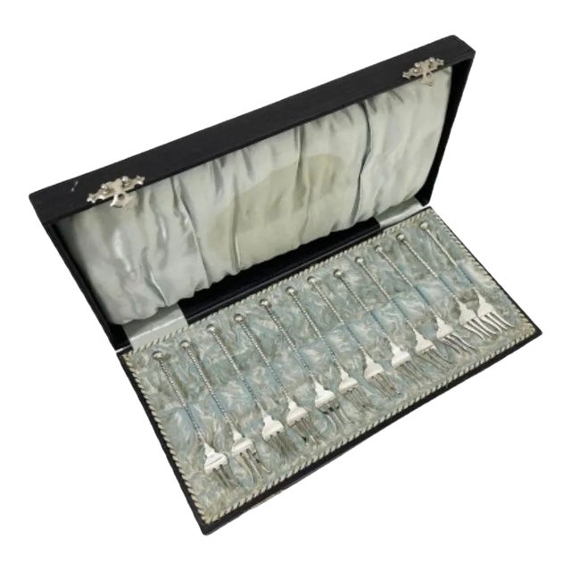 Dutch Silver Pickle Forks by Gerritsen, 1906, Set of 12 For Sale