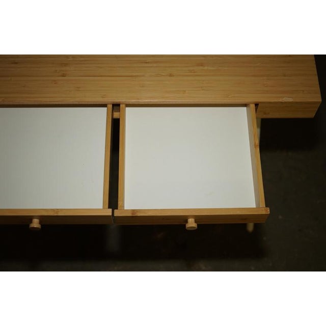 Small Three Drawer Desk in Bamboo For Sale - Image 15 of 17