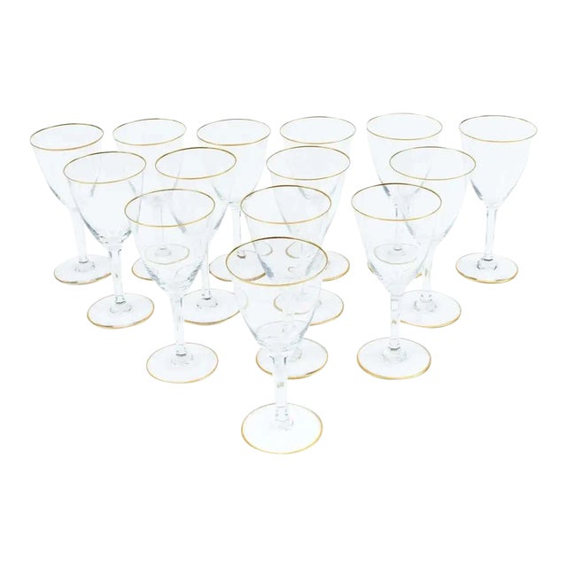 Tall Baccarat Crystal Tableware Wine / Water Service / 12 People For Sale