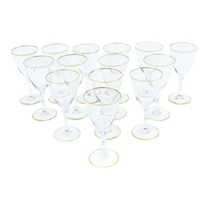 Tall Baccarat Crystal Tableware Wine / Water Service / 12 People