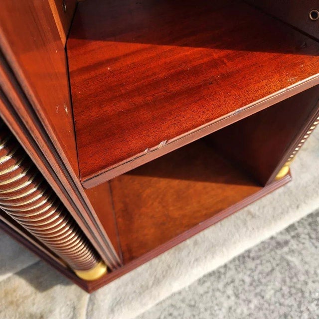 Brown Walnut Center Table Bookcase by Arthur Brett England For Sale - Image 8 of 12