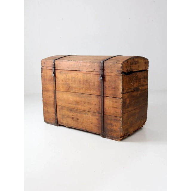 Antique Wood Chest For Sale - Image 12 of 12