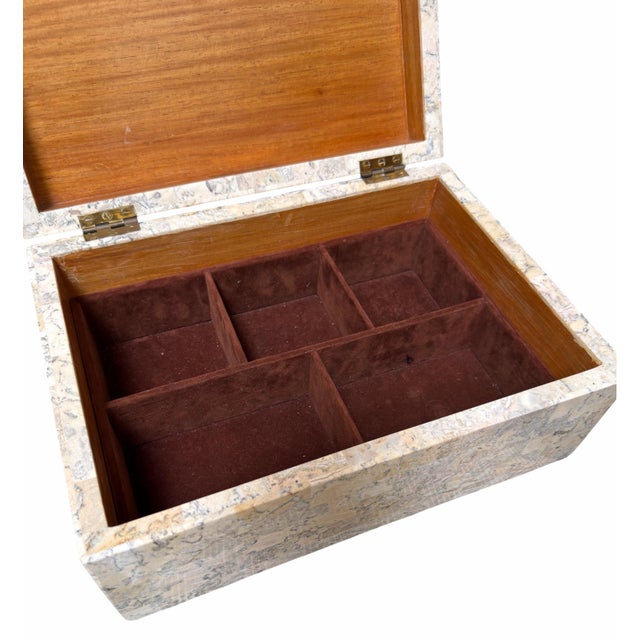 Modern Maitland Smith Travertine Marble Jewelry Box For Sale In Los Angeles - Image 6 of 6