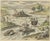 Paper River Crossing by Indigenous People with Rafts and Canoes, 1594, Paper For Sale - Image 7 of 9