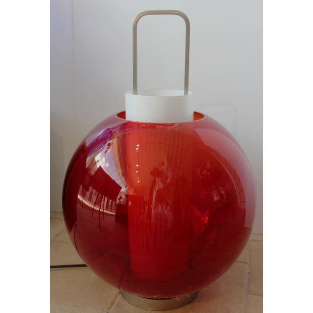 Contemporary Barovier & Toso - Red Lanterna Lamp by Barovier & Toso For Sale - Image 3 of 4