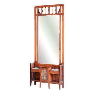 Art Deco Dressing Mirror in Palisander attributed to J.F.M. Hoffmann, Czech, 1910s For Sale