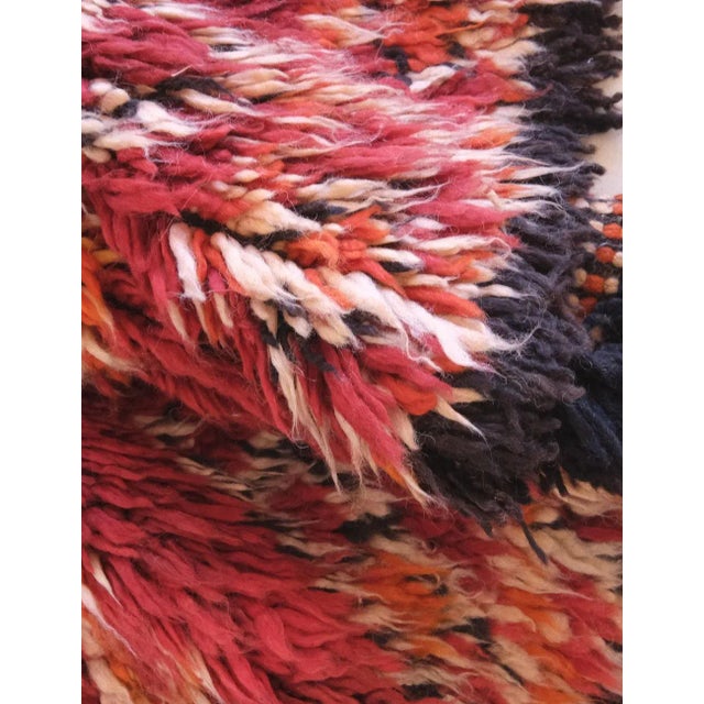 Contemporary Bold Red Diamond Pattern Handwoven Wool - 10.5 X 6.5 Ft For Sale - Image 3 of 9