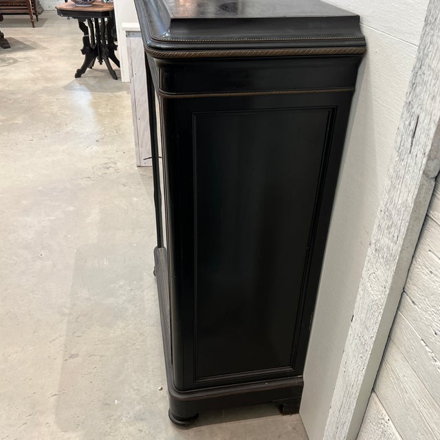 1870s French Cabinet With Brass Inlay For Sale - Image 10 of 12