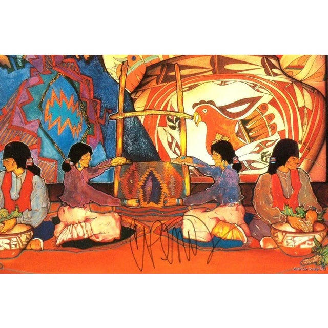 Impressionist Late 20th Century "Mi Gente" Signed Amado Pena Poster For Sale - Image 3 of 4