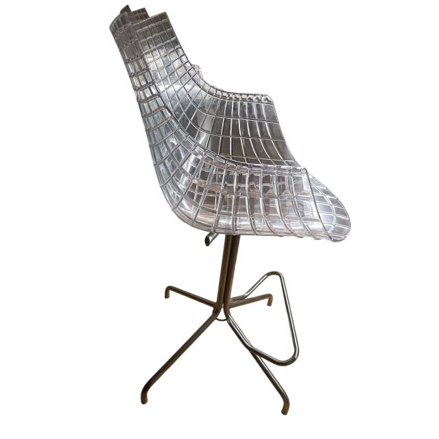 Minimalism 1970s Stunning Meridiana Swivel Chair, Designed by the Acclaimed Christophe Pillet for the Prestigious Italian Brand Driade For Sale - Image 3 of 12
