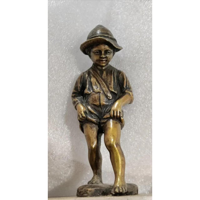 Late 19th Century Signed Bronze Figure on Large Stone Plinth For Sale In Atlanta - Image 6 of 12