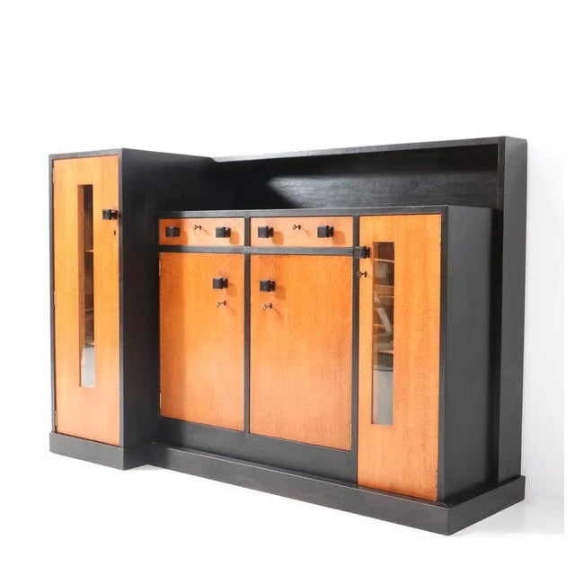 1920s Modernist Art Deco Oak Sideboard or Credenza by Cor Alons, 1927 For Sale - Image 5 of 12