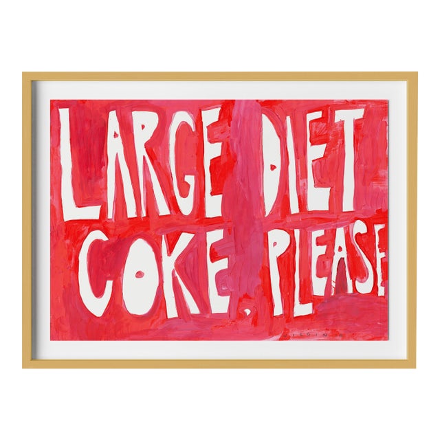 Large Diet, Please by Virginia Chamlee in Gold Frame, Large Art Print For Sale