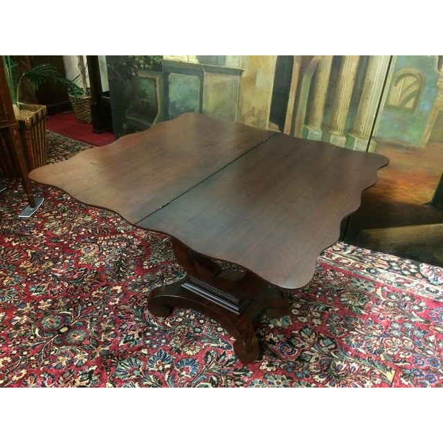 Brown Antique Games Table, Empire Games Table For Sale - Image 8 of 11