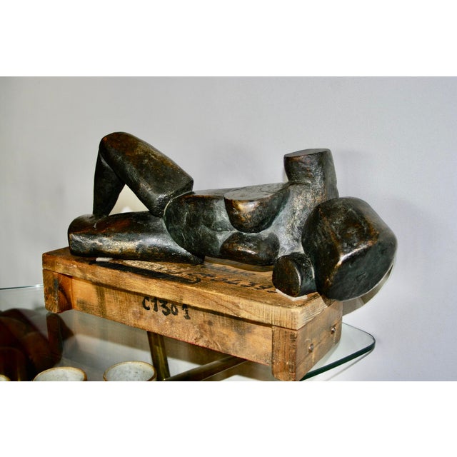 Metal Margot Eberle, Patinated Cubist Sculpture, 1987, Bronze For Sale - Image 7 of 13