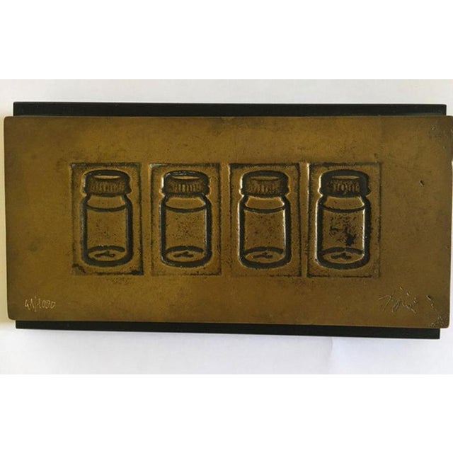 This is a multiple bronze with wood base create by the Italian artist Tino Stefanoni in 1980 circa. This artwork is...
