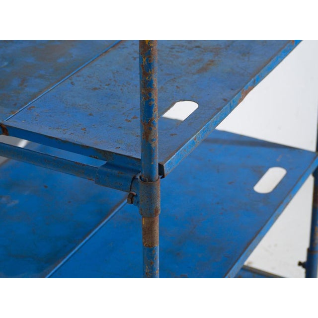 Industrial Serving Bar Cart in Metal For Sale - Image 5 of 9