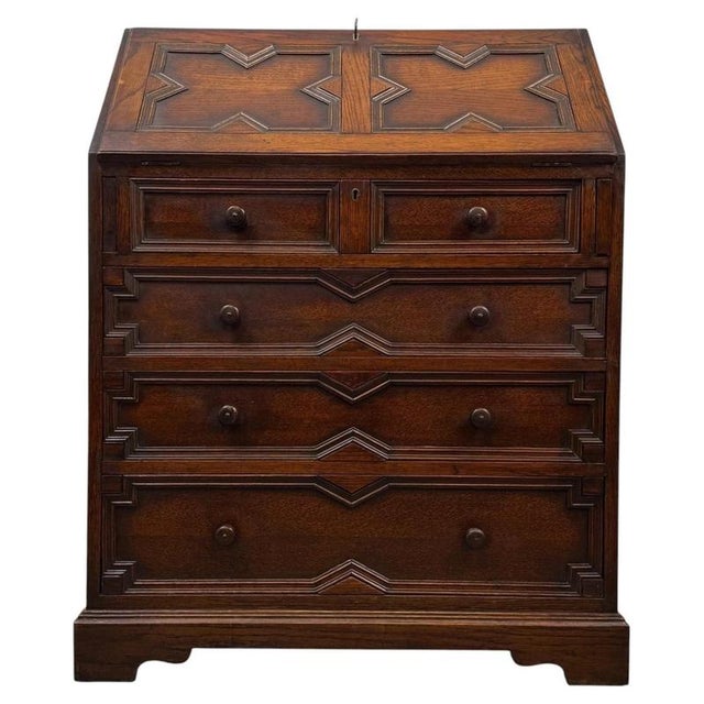 20th Century Jacobean Oak Writing Desk For Sale - Image 14 of 14