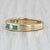 0.65ctw Emerald Diamond Wedding Band 14k Yellow Gold Size 6.75 Stackable Ring For Sale In Greensboro - Image 6 of 8