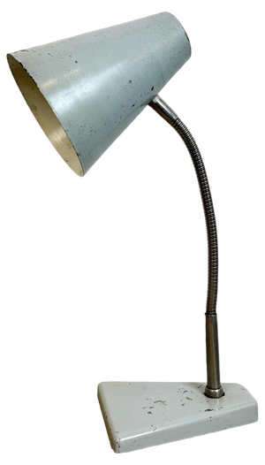 Industrial Grey Gooseneck Table Lamp from Zaos, 1960s