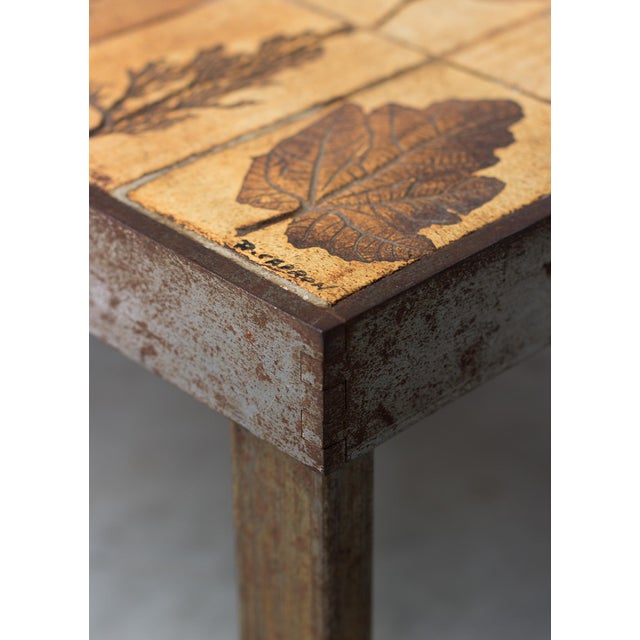 Metal Garrigue Series Tile Coffee Table by Roger Capron For Sale - Image 7 of 8