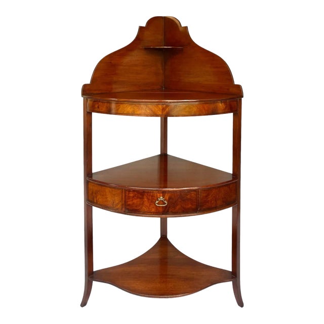 Late 18th Century George III Corner Washstand For Sale