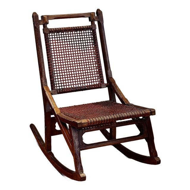 George Hunzinger Aesthetic Movement Walnut Rocking Chair, Circa 1876 For Sale