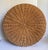 1970s Boho Chic Round Wicker Ottoman Footstool With Wood Legs For Sale - Image 9 of 10