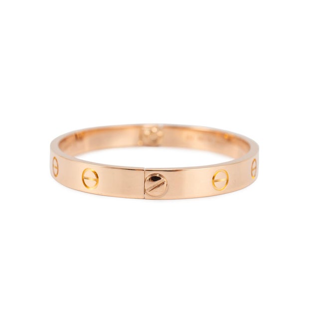 Cartier Cartier Love Classic Model 18k Rose Gold Bangle Bracelet For Sale - Image 4 of 8