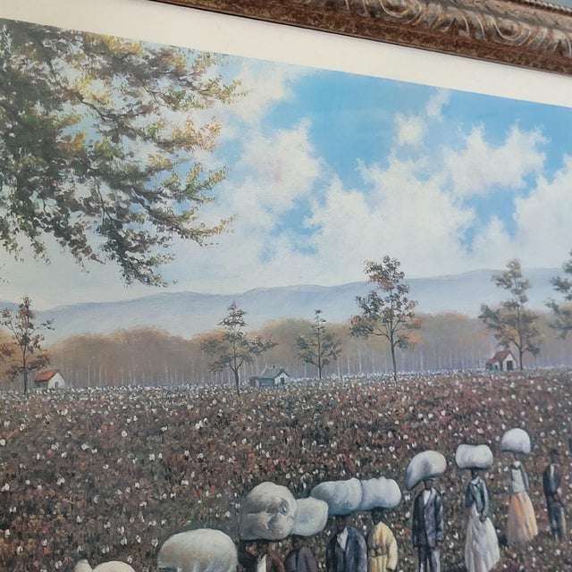 Realism Late 20th Century Hulis Mavruk Bales of Dignity Framed Art Print Large Gold Ornate Frame 37x29 For Sale - Image 3 of 14
