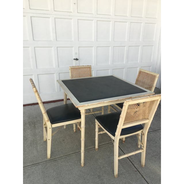 Stakmore Faux Bamboo Foldable Vintage Game Table & Chairs ...
